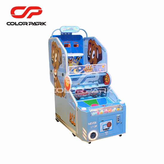 다채로운 공원 동전에 의하여 운영하는 동전 구멍 게임 기계 농구 아케이드 게임